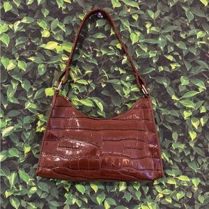 Faux Leather Brown Purse Fashion